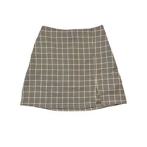Hollister Ultra High-Rise Plaid Mini Skirt Brown Black XS NWT 343F2348